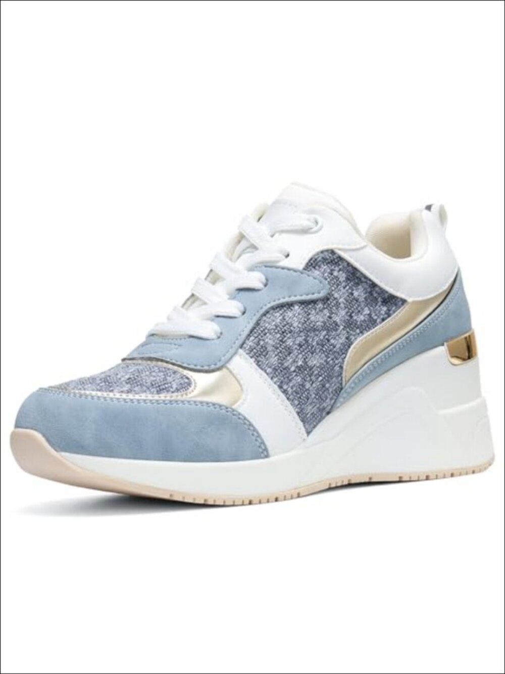 Wedge Sneakers for Women High Heel Platform Tennis Shoes Lace-Up